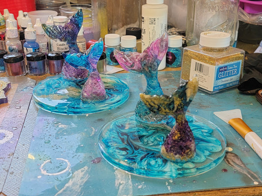 Getting Creative with Resin - Mandala Coasters, Tealight Holders and Mermaid Sculptures