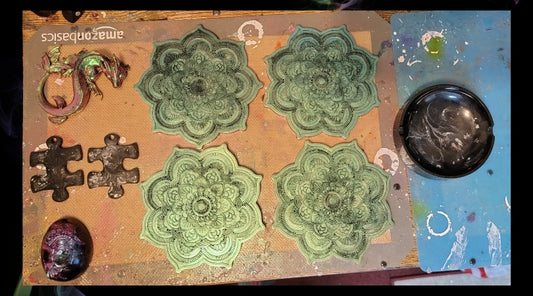 Getting Creative With Resin - Mandala Coasters, Jewelry, Ashtrays and Décor