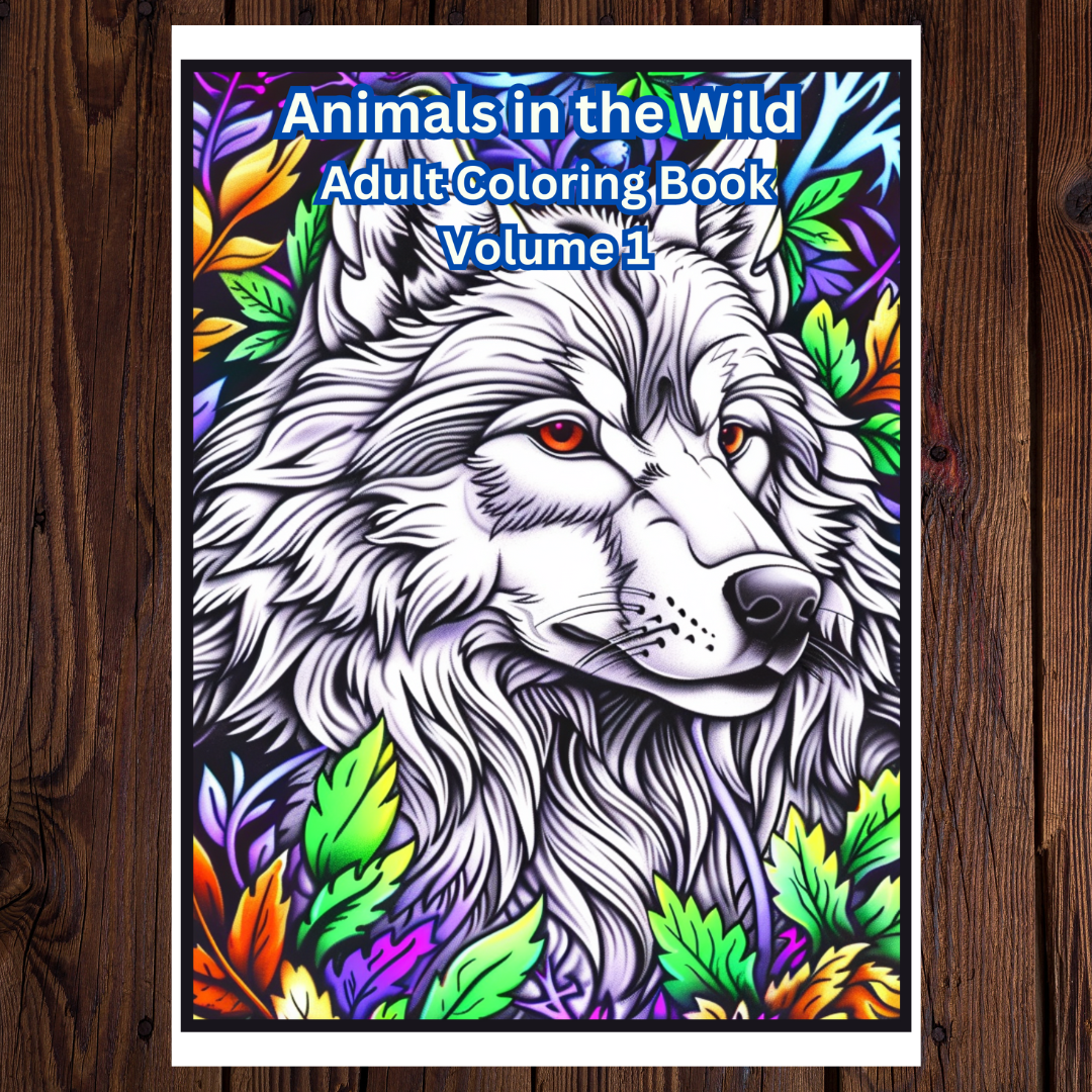 Animals in the Wild Adult Coloring Book Vol. 1 - 25 Printable Coloring Pages