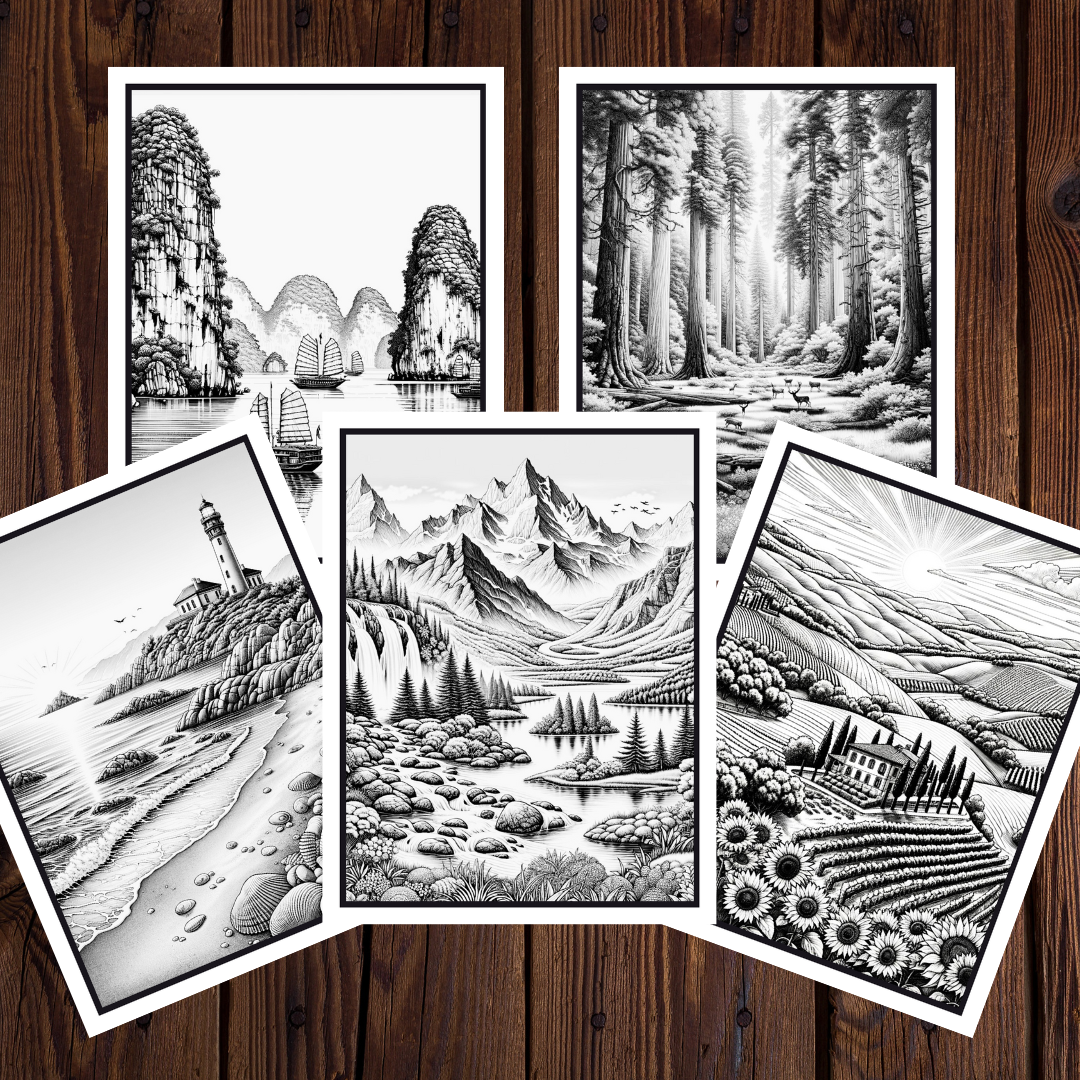 Adult Coloring Book - Magical Escapades Vol. 1 - 25 Printable Coloring Pages