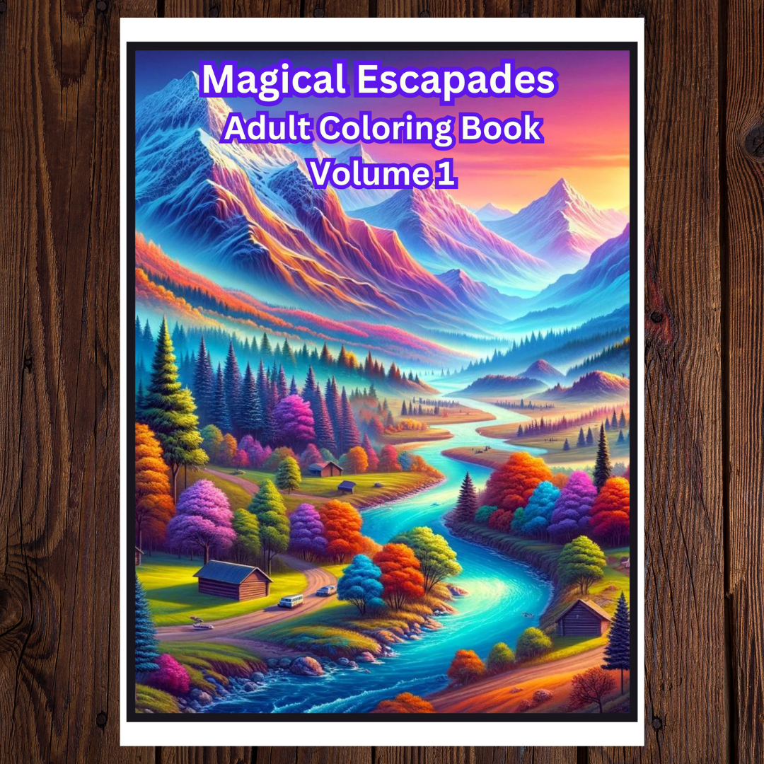 Magical Escapades Adult Coloring Book Vol. 1 - 25 Printable Coloring Pages