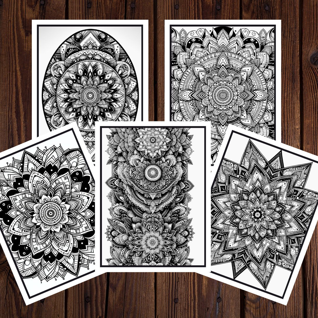 Adult Coloring Book - Magical Mandalas Vol. 1 - 25 Printable Coloring Pages