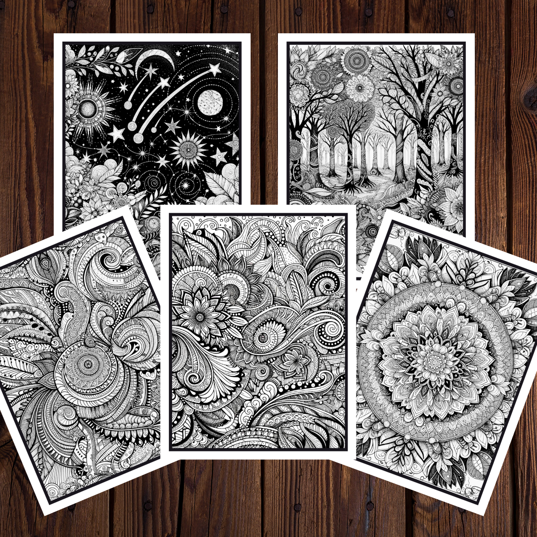 Zeny Zendoodles Adult Coloring Book Vol. 1 - 25 Printable Coloring Pages