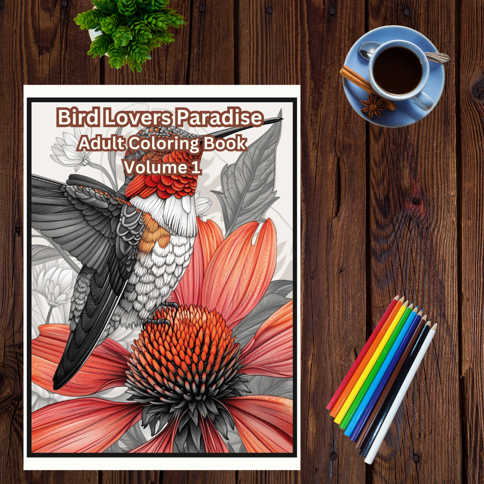 Bird Adult Coloring Book Printable – Avian Pages PDF – Imagined Awakenings